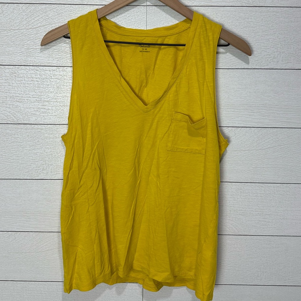 Madewell Yellow Tank Size Medium